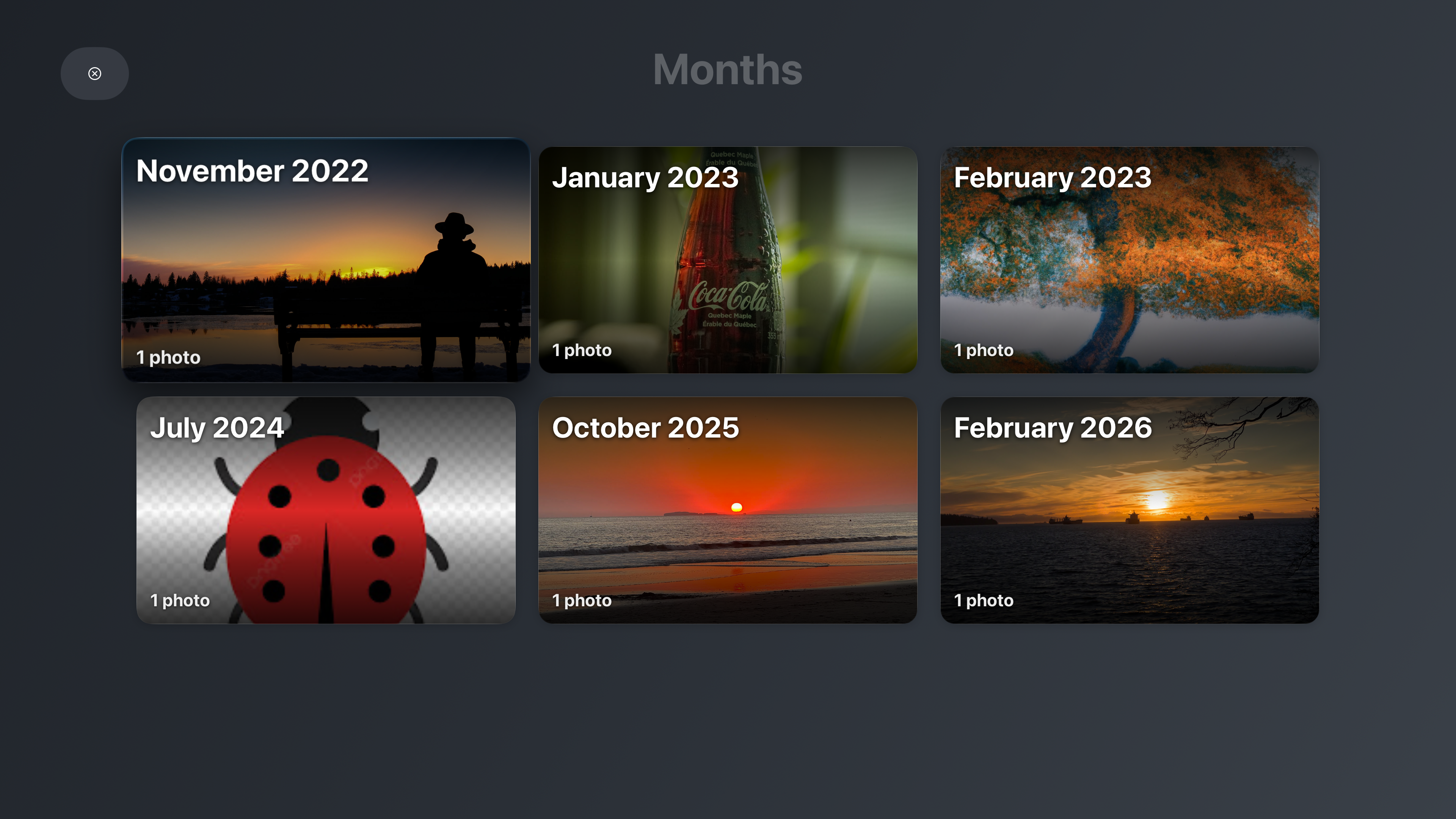 Calendar month browser