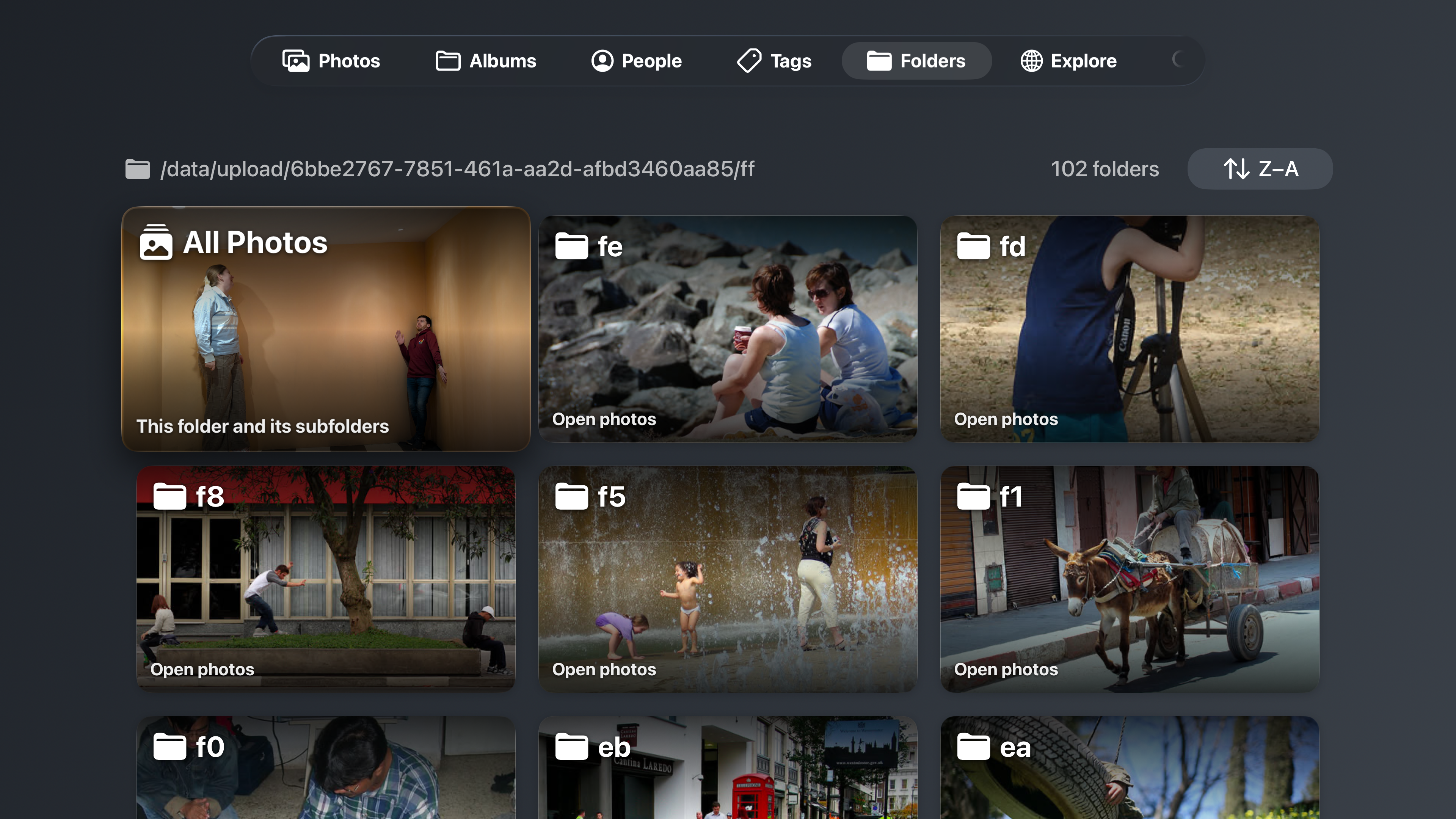 External folders view