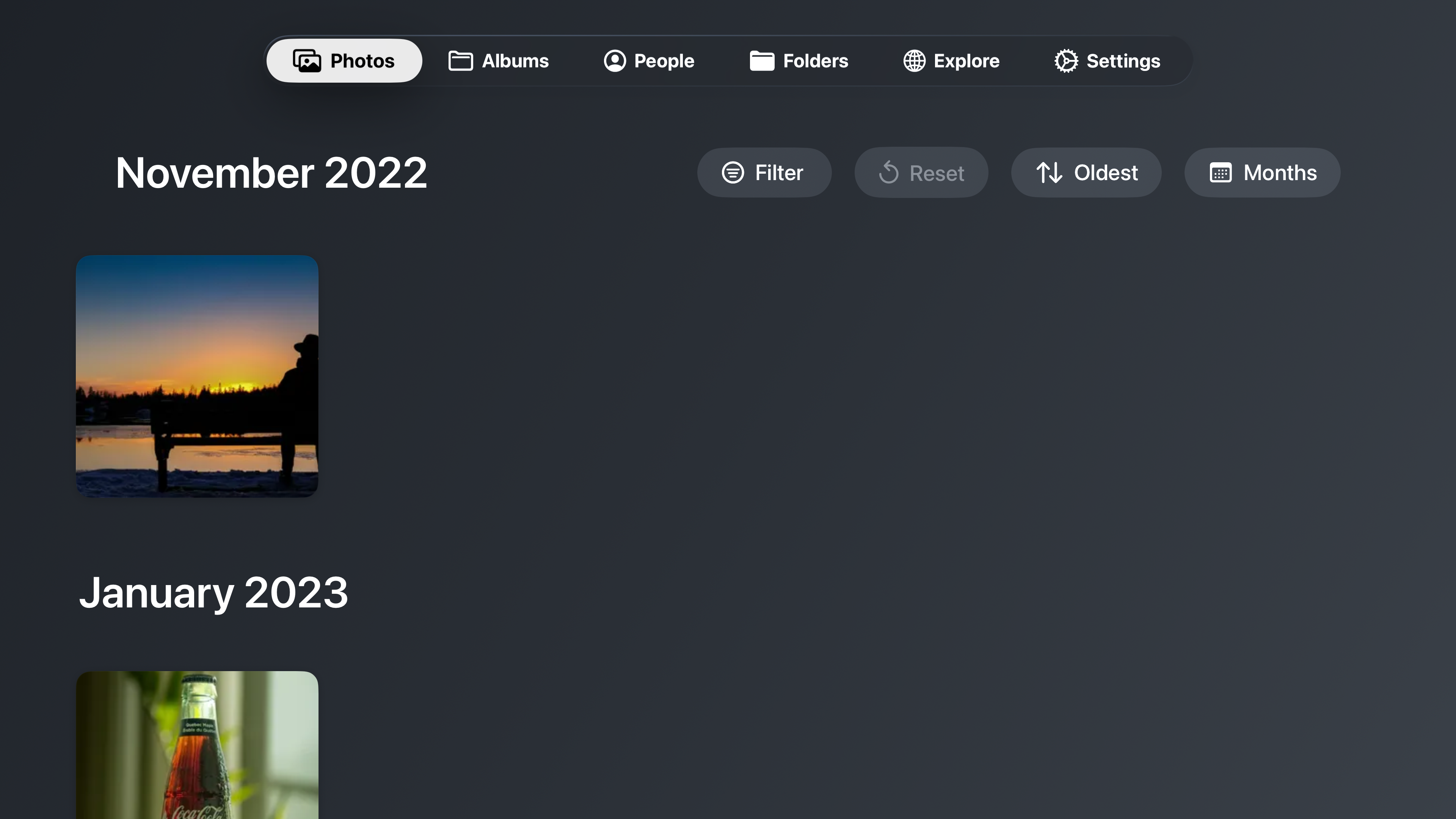 Timeline view